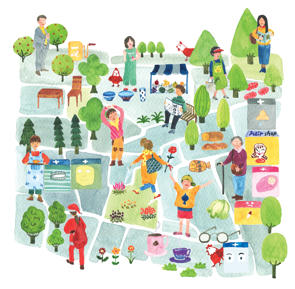 지도일러스트] 마을이야기 – owlab